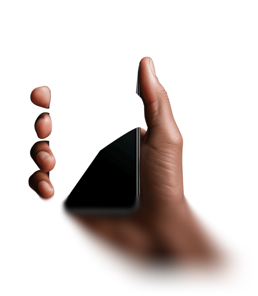 Hand holding a phone
