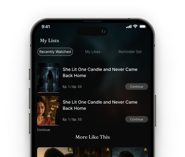 My Lists screen
