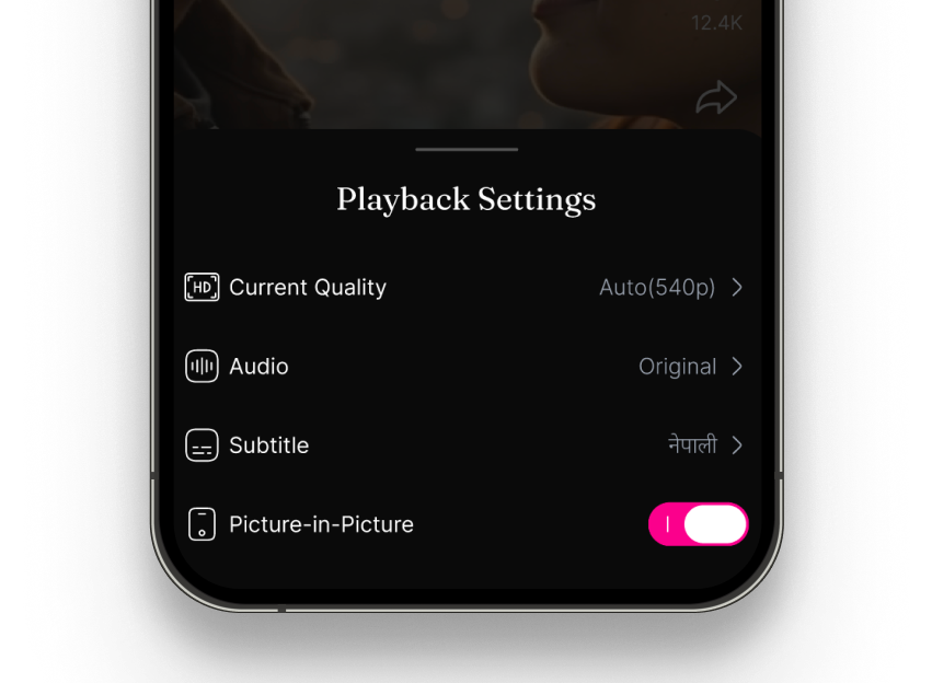 Playback settings